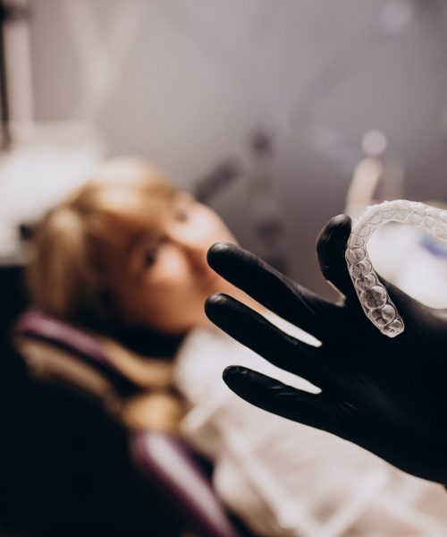 Woman patient visiting dentist