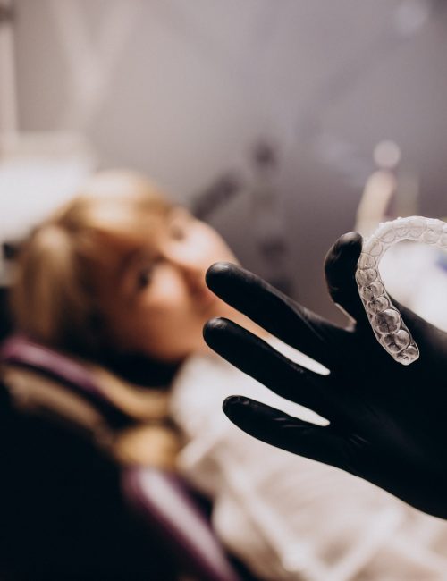 Woman patient visiting dentist